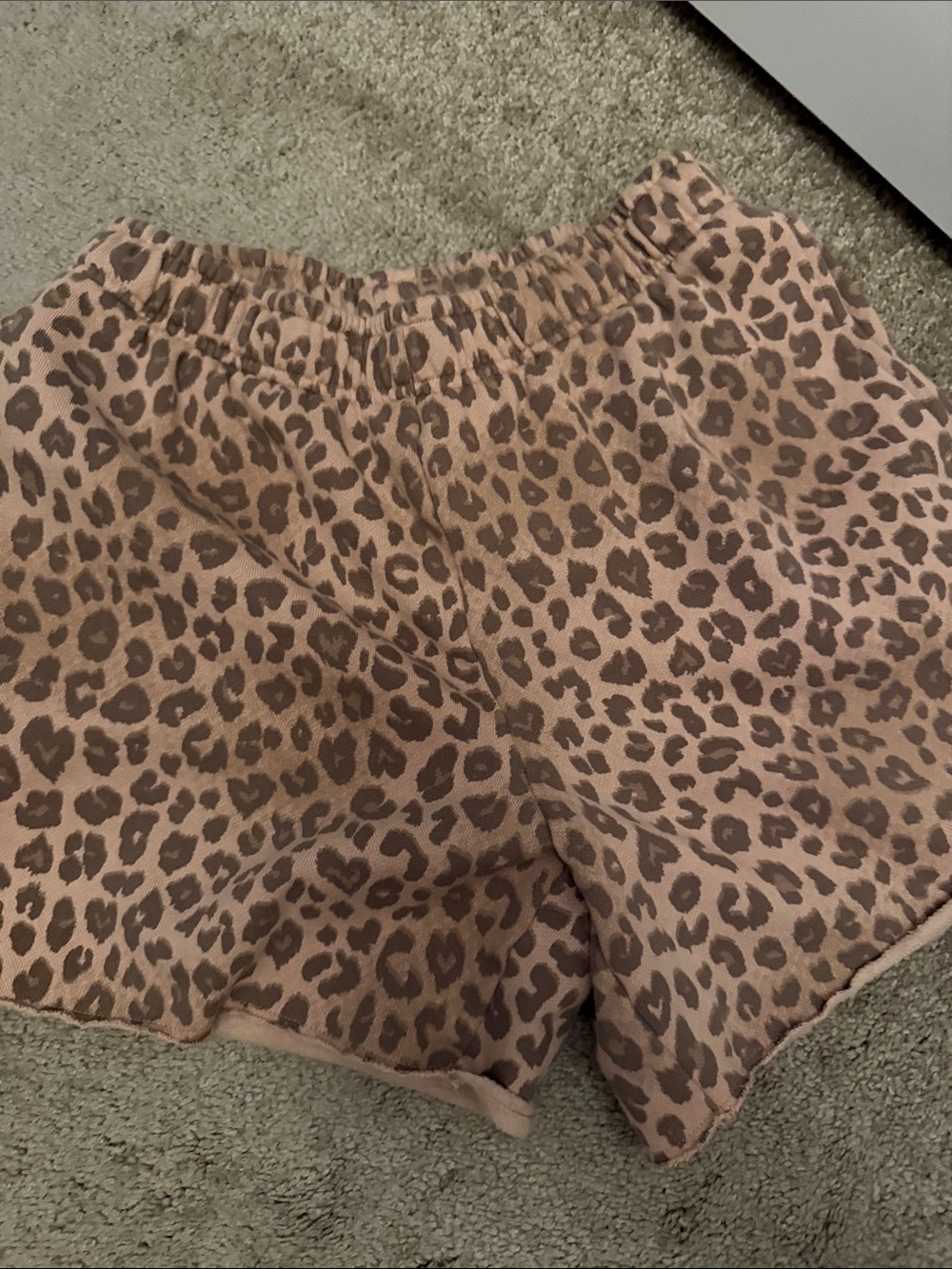 PINK Victoria’s Secret Cheetah Sweat Fleece Shorts